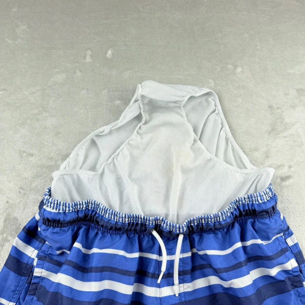 Livergy Men's Blue White Striped Swim Trunks Size Medium Board Shorts Beachwear